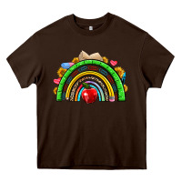 Chocolate Brown school rainbow Heavy Core Tee - NancyCooperArtShop