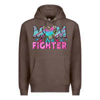 Coffee Western Mom Is A Fighter Premium Hoodie - BundleAndBundleShop