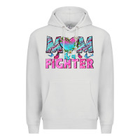 Dove Grey Western Mom Is A Fighter Premium Hoodie - BundleAndBundleShop