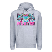 Heather Grey Western Mom Is A Fighter Premium Hoodie - BundleAndBundleShop