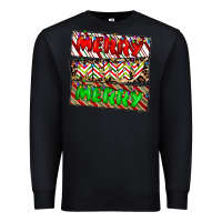 Black merry merry merry Premium Sweatshirt - CowhideDigitalArt