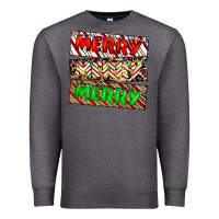 Charcoal Heather merry merry merry Premium Sweatshirt - CowhideDigitalArt