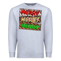 Heather Grey merry merry merry Premium Sweatshirt - CowhideDigitalArt