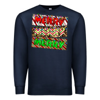 Navy merry merry merry Premium Sweatshirt - CowhideDigitalArt