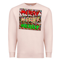 Pale Pink merry merry merry Premium Sweatshirt - CowhideDigitalArt