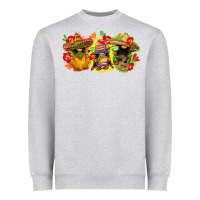 Heather Grey Cinco de mayo gnomies Heavyweight Sweatshirt - FaDigitalArtStudio