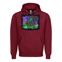 Burgundy halloween skull and leopard background Zipper Hoodie - BundleAndBundleShop