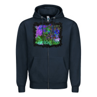 Navy halloween skull and leopard background Zipper Hoodie - BundleAndBundleShop