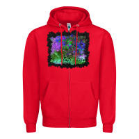 Red halloween skull and leopard background Zipper Hoodie - BundleAndBundleShop