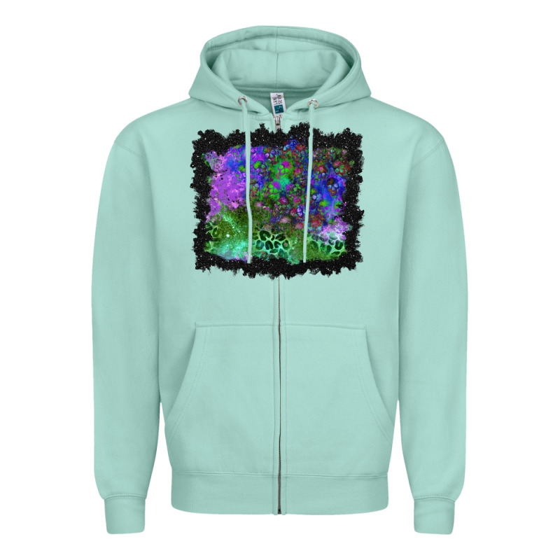 Halloween Skull And Leopard Background Zipper Hoodie by BundleAndBundleShop | Teevron