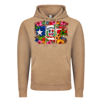 Vintage Coffee Dominican Republic and Puerto Rico Flag Vintage Hoodie - texasbilliewilder