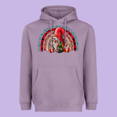 Festive Gnome With Gifts Heavyweight Hoodie Designed By Cowhidedigitalart