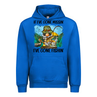 Cobalt if i've gone missin' i've gone fishin' Urban Hoodie - BarkalooDesign