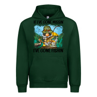 Forest Green if i've gone missin' i've gone fishin' Urban Hoodie - BarkalooDesign