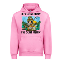 Fuchsia Pink if i've gone missin' i've gone fishin' Urban Hoodie - BarkalooDesign