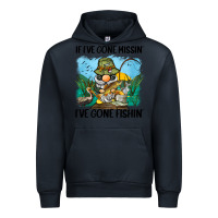 Navy if i've gone missin' i've gone fishin' Urban Hoodie - BarkalooDesign