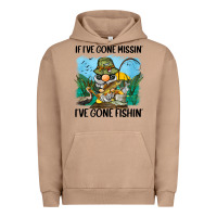 Pigment Burro if i've gone missin' i've gone fishin' Urban Hoodie - BarkalooDesign