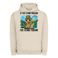 Pigment French Oak if i've gone missin' i've gone fishin' Urban Hoodie - BarkalooDesign