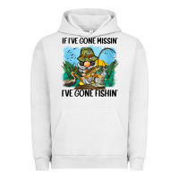 Pigment Lunar Rock if i've gone missin' i've gone fishin' Urban Hoodie - BarkalooDesign
