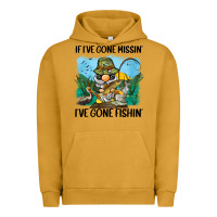 Pigment Peanut Butter if i've gone missin' i've gone fishin' Urban Hoodie - BarkalooDesign