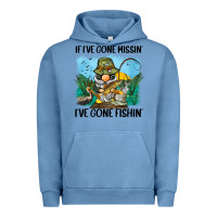 Pigment Pebble Blue if i've gone missin' i've gone fishin' Urban Hoodie - BarkalooDesign