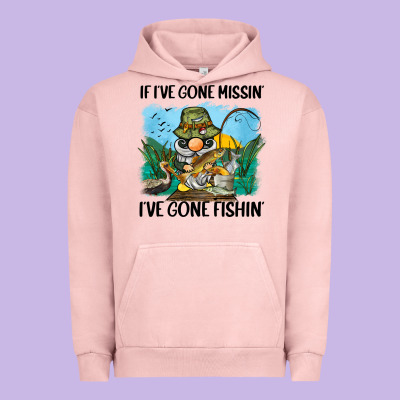 If I've Gone Missin' I've Gone Fishin' Urban Hoodie Designed By Barkaloodesign