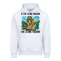 White if i've gone missin' i've gone fishin' Urban Hoodie - BarkalooDesign