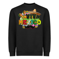 Black Viva Mexico Heavyweight Sweatshirt - FaDigitalArtStudio