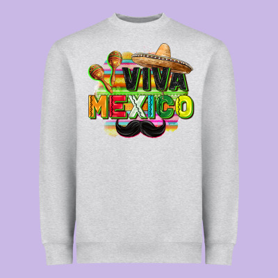 Viva Mexico Heavyweight Sweatshirt Designed By Fadigitalartstudio