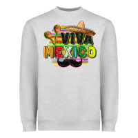 Heather Grey Viva Mexico Heavyweight Sweatshirt - FaDigitalArtStudio