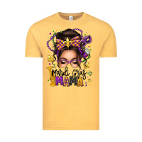 Vintage Mustard mardi gras mama messy bun Vintage Tee - texasbilliewilder