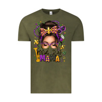 Vintage Olive mardi gras mama messy bun Vintage Tee - texasbilliewilder