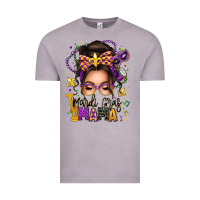 Mardi Gras Mama Messy Bun Vintage Tee | Teevron