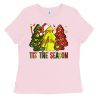 Bubblegum Pink tis' the season softball christmas cakes bbs Ladies Tee - BundleAndBundleShop