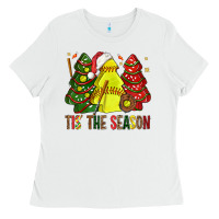 White tis' the season softball christmas cakes bbs Ladies Tee - BundleAndBundleShop