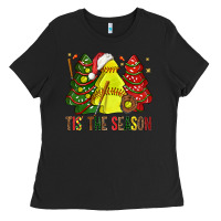 Black tis' the season softball christmas cakes bbs Ladies Tee - BundleAndBundleShop