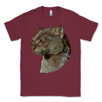 Burgundy Jaguarundi Head Classic Tee - LillyAllenDesigns