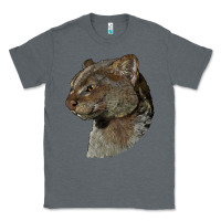 Charcoal Heather Jaguarundi Head Classic Tee - LillyAllenDesigns
