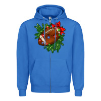 True Royal american football christmas with lights and ribbon Zipper Hoodie - FaDigitalArtStudio