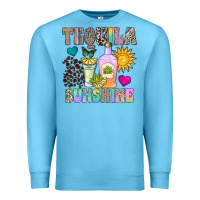Ocean Blue Tequila Sunshine Premium Sweatshirt - CowhideDigitalArt