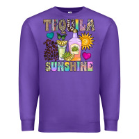 Purple Tequila Sunshine Premium Sweatshirt - CowhideDigitalArt