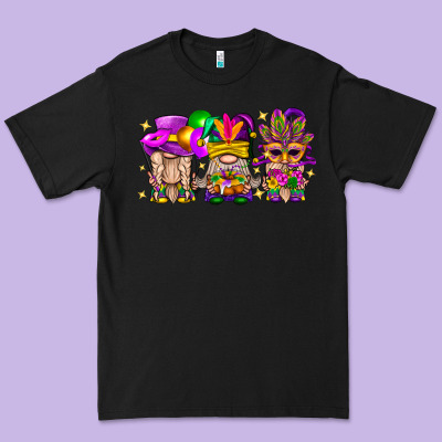 Mardi Gras Gnomies Cakes Flowers And Balloon Premium Tee Designed By Bundleandbundleshop