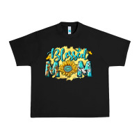 Black Blessed Mom with Sunflowers Urban Heavy Tee - texasbilliewilder