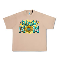 Burro Blessed Mom with Sunflowers Urban Heavy Tee - texasbilliewilder