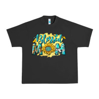 Pigment Black Blessed Mom with Sunflowers Urban Heavy Tee - texasbilliewilder