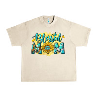 Sandshell Blessed Mom with Sunflowers Urban Heavy Tee - texasbilliewilder