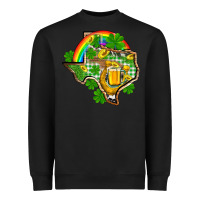 Black Texas St. Patrick's Day Heavyweight Sweatshirt - OliviaCreatesArt
