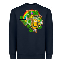 Navy Texas St. Patrick's Day Heavyweight Sweatshirt - OliviaCreatesArt