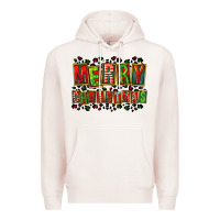 Pale Pink merry christmas Premium Hoodie - FaDigitalArtStudio