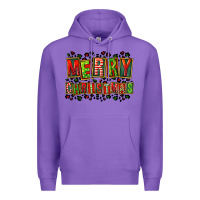 Purple merry christmas Premium Hoodie - FaDigitalArtStudio